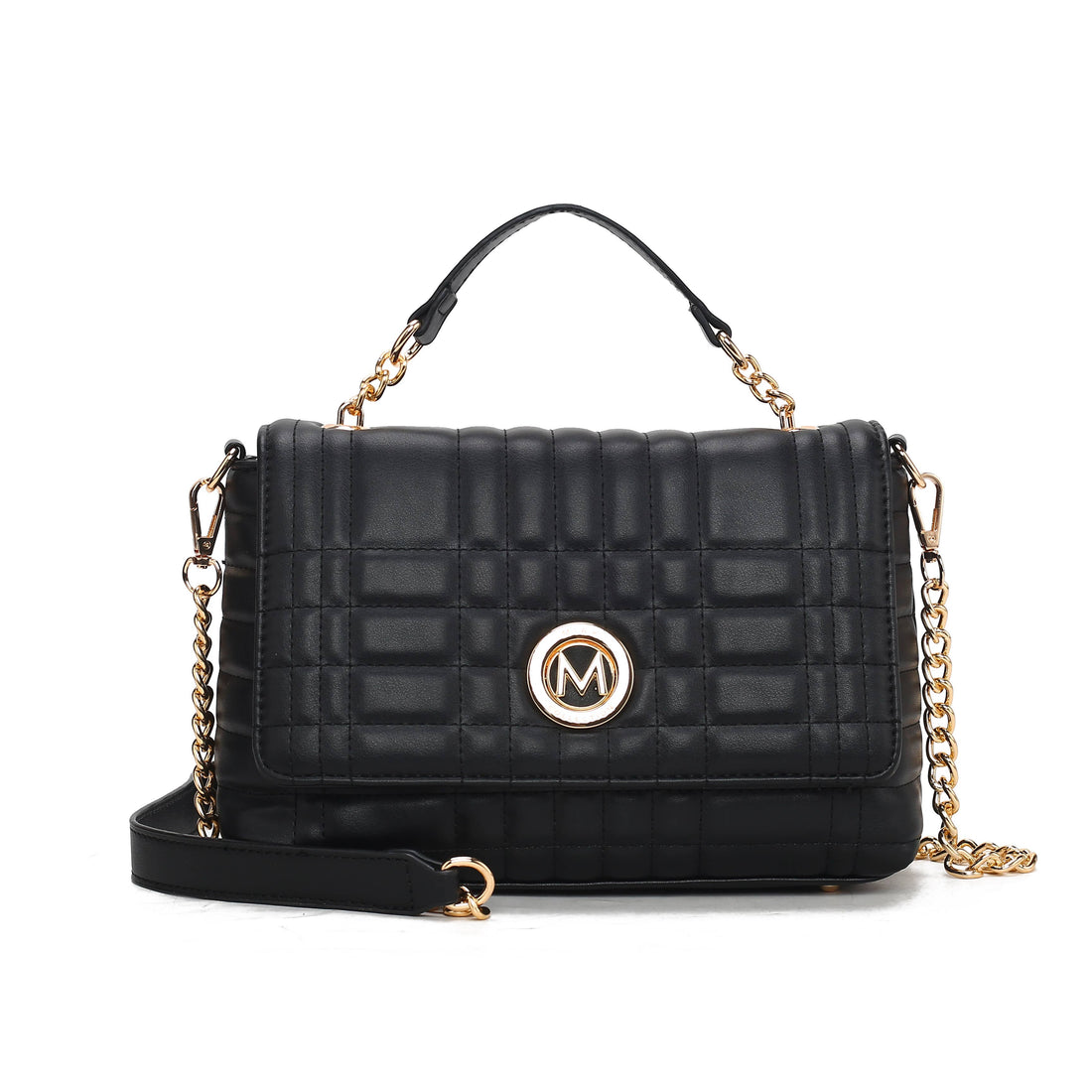 MKF Lola Quilted Vegan Leather Women’s Shoulder Bag by Mia K: Burgundy