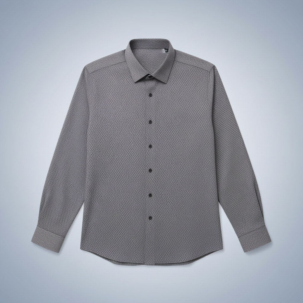 JF J.Ferrar 360 Stretch Dress Shirt Men’s Big & Tall 2XL–5XL Black Geometric NWT